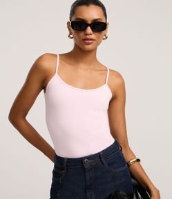 Blusa Básica em Poliamida com Alças Finas