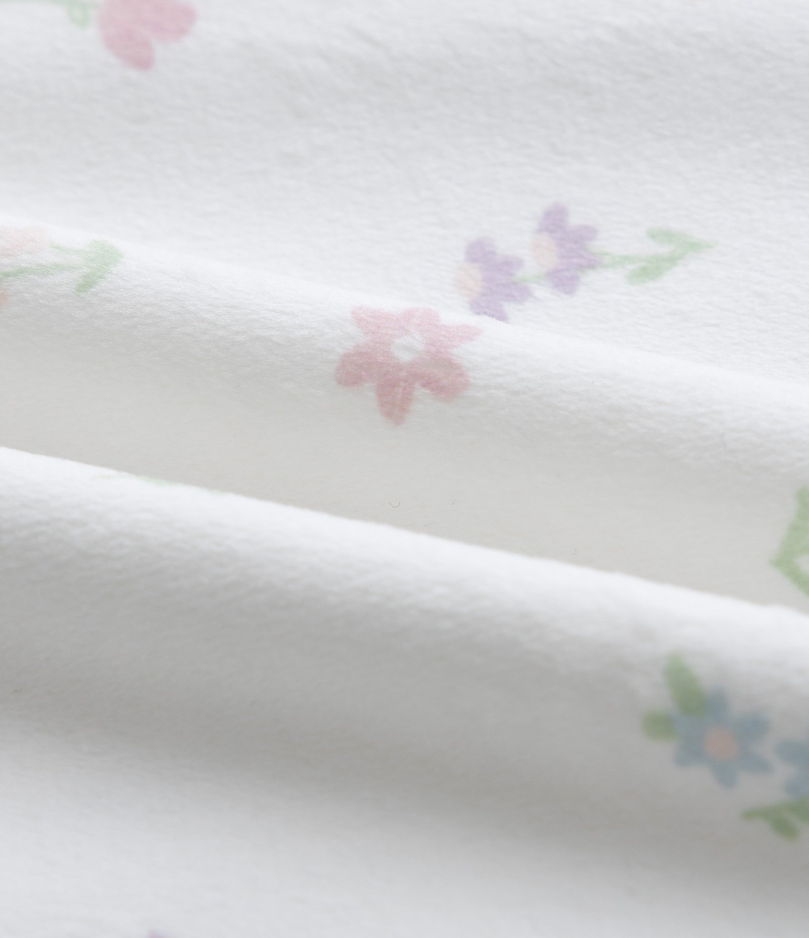 Macacão Infantil em Plush com Estampa Floral Liberty - Tam 0 a 18 Meses Branco 4