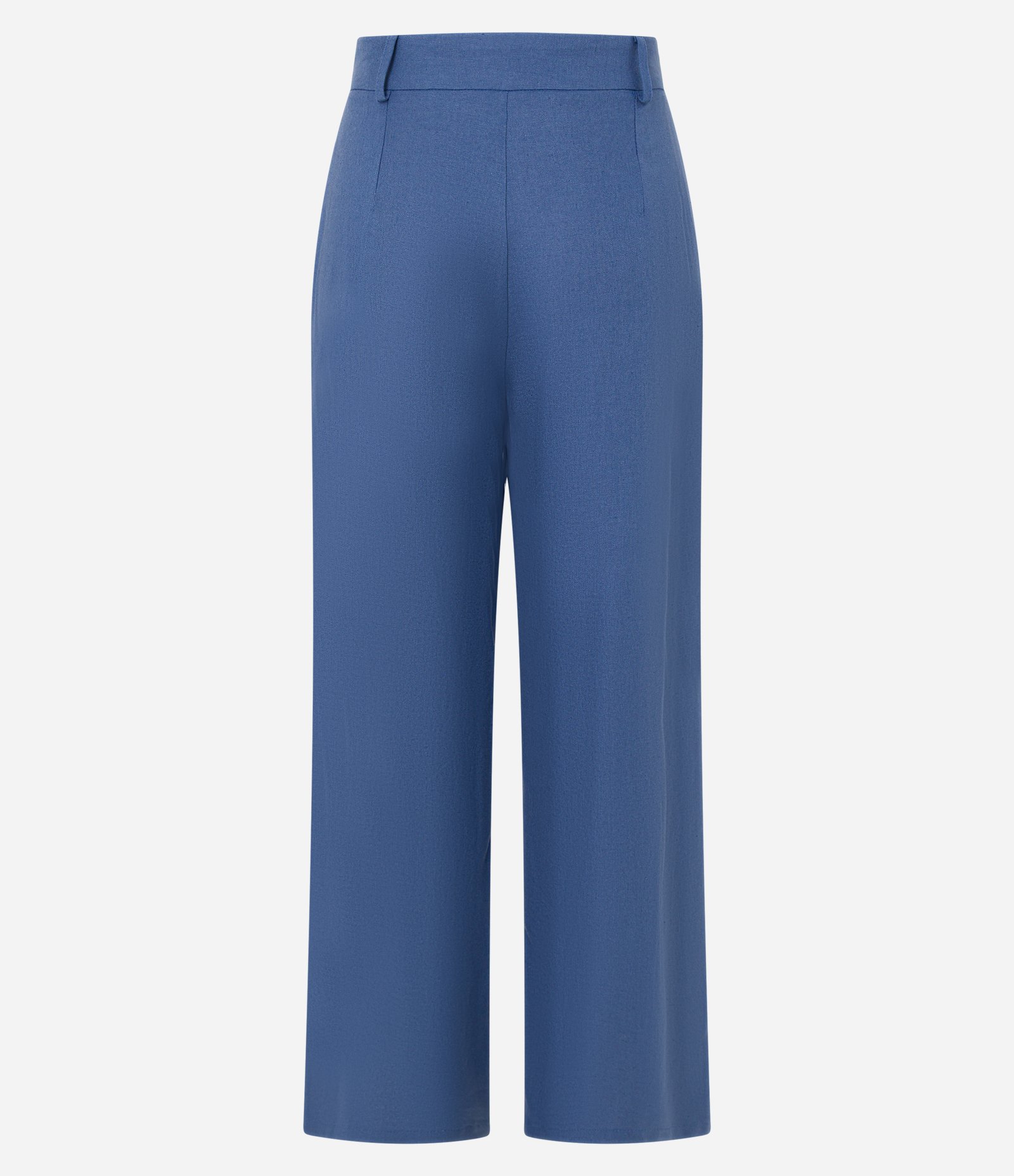 Calça Balloon Cintura Alta em Viscolinho com Azul Denim 7