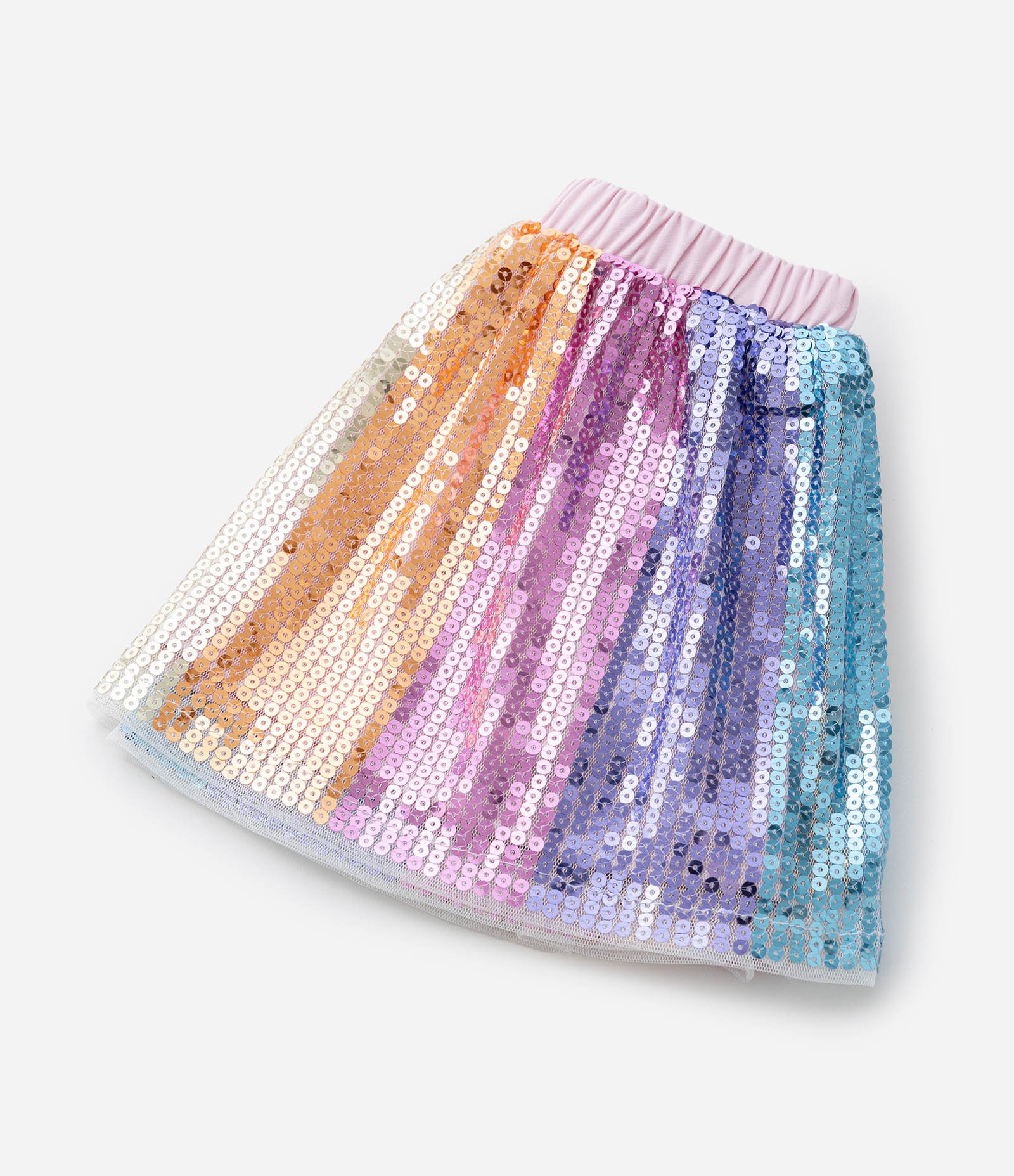 Saia Infantil em Paetês com Estampa de Arco Íris - Tam 1 a 6 Anos Multicores 5