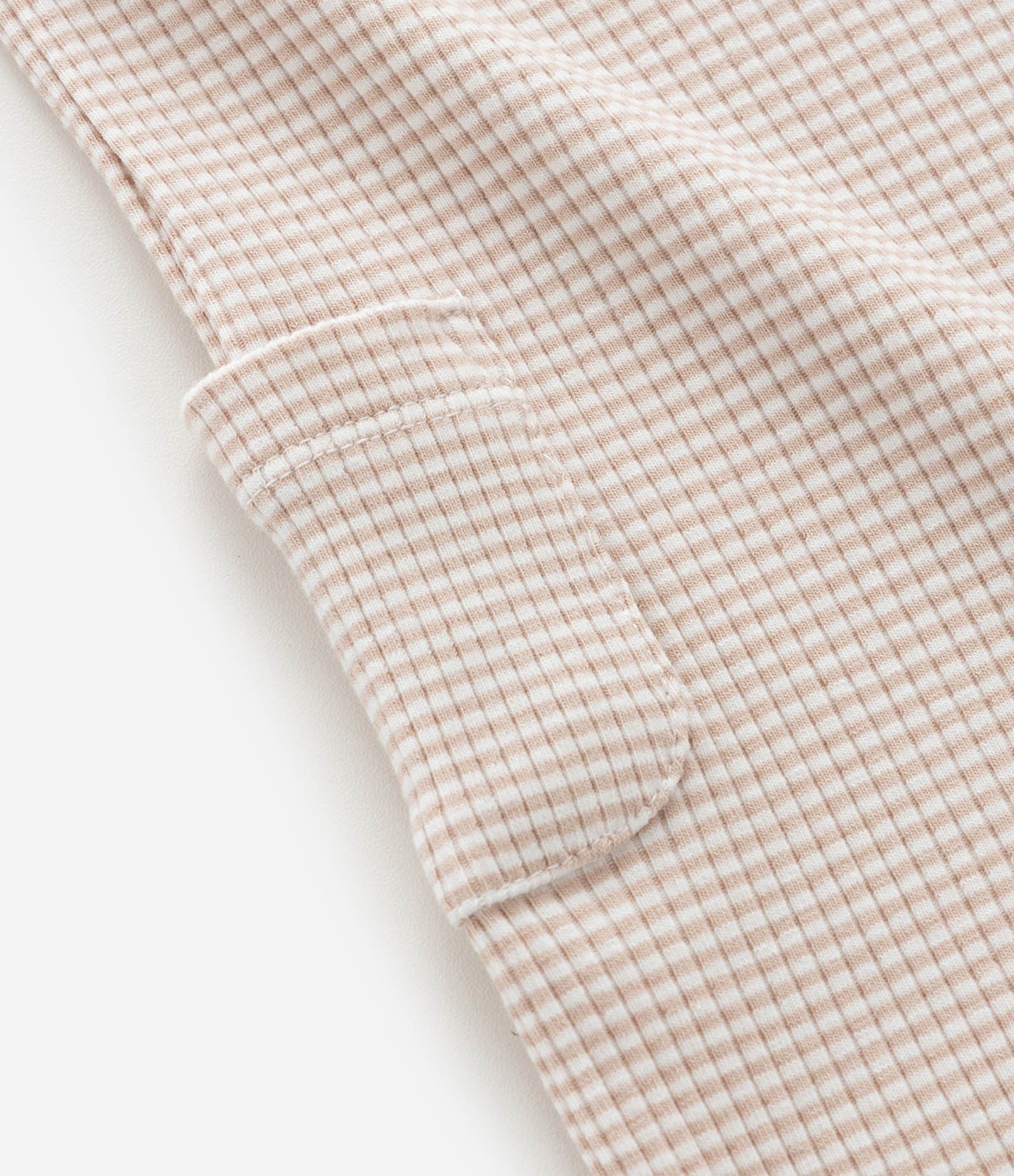 Macaquinho Infantil Canelado com Bordado de Gatinho – Tam 0 a 18 Meses Bege Claro 4