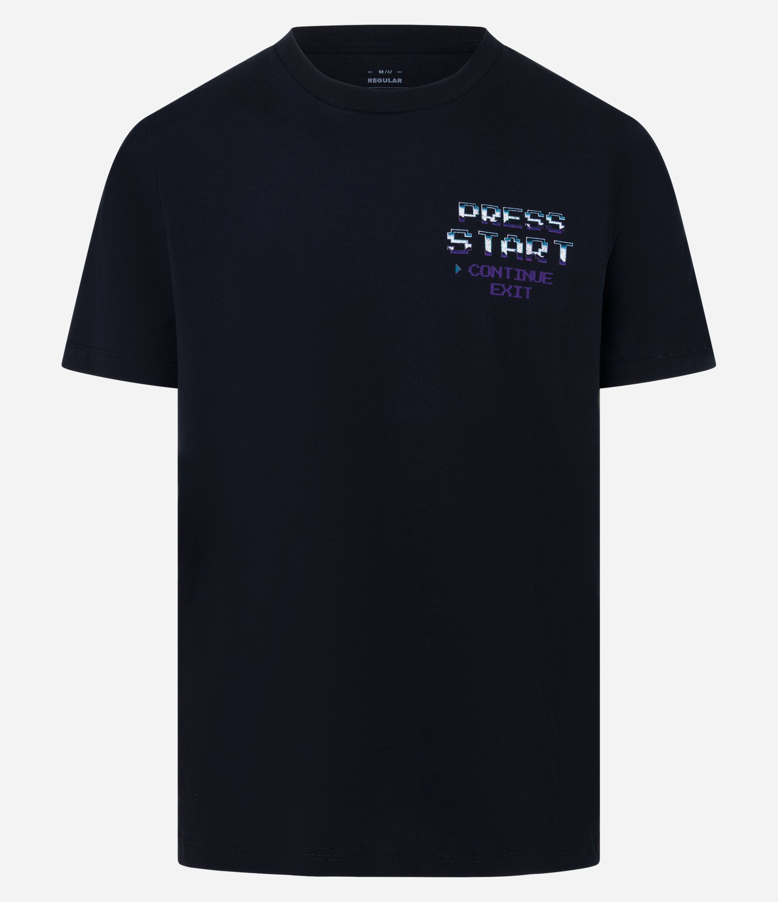 Camiseta Regular em Algodão com Estampa de Capivara e Lettering Arcade Games Preto 6