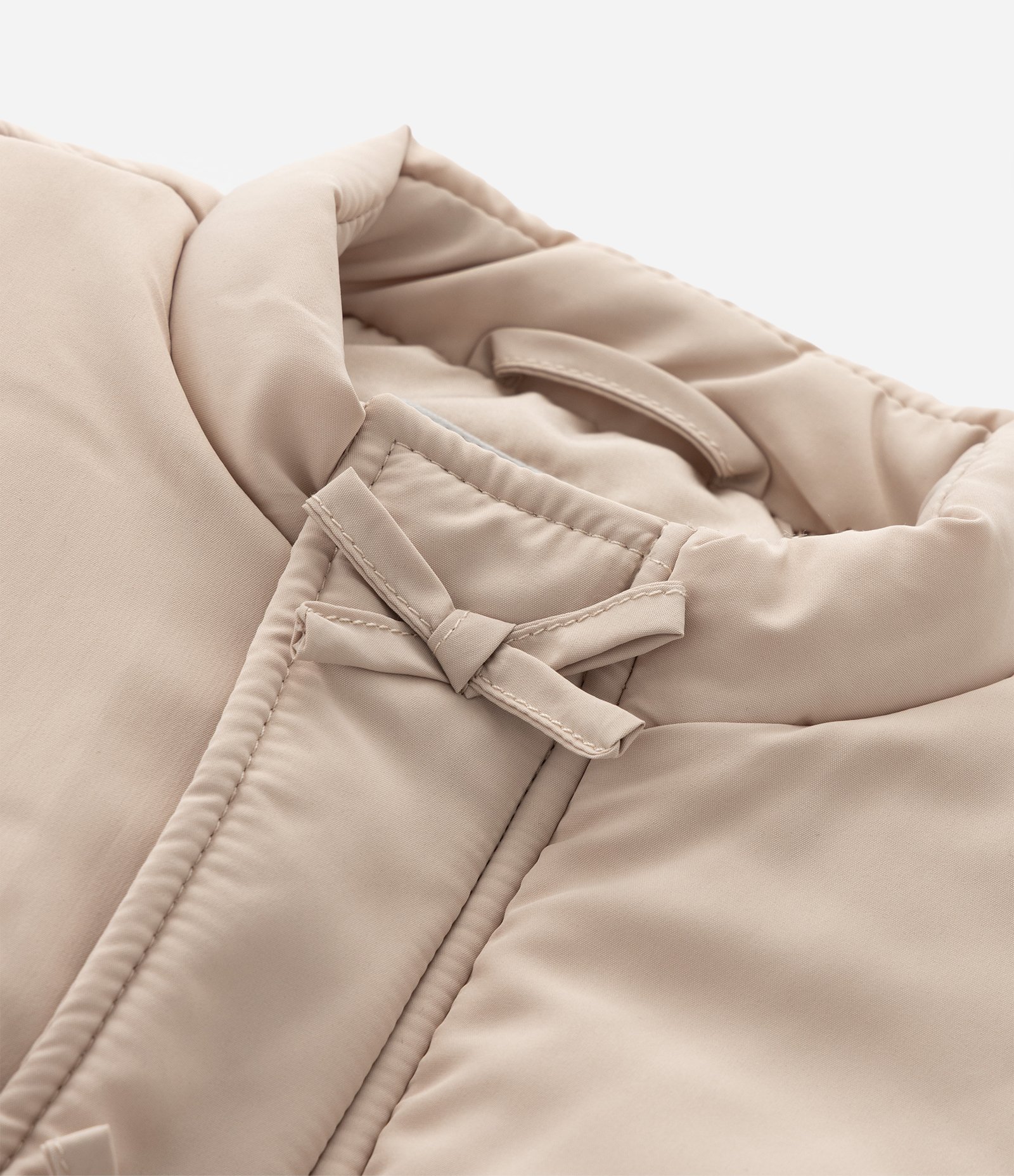 Colete Infantil com Laços Frontais – Tam 1 a 5/6 Anos Bege Claro 5