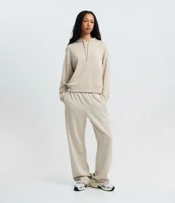 Calça Reta em Modal com Amarração