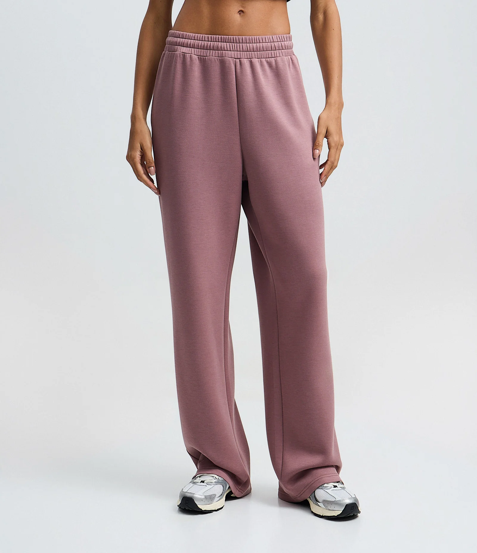 Calça Reta em Modal com Amarração Roxo 2