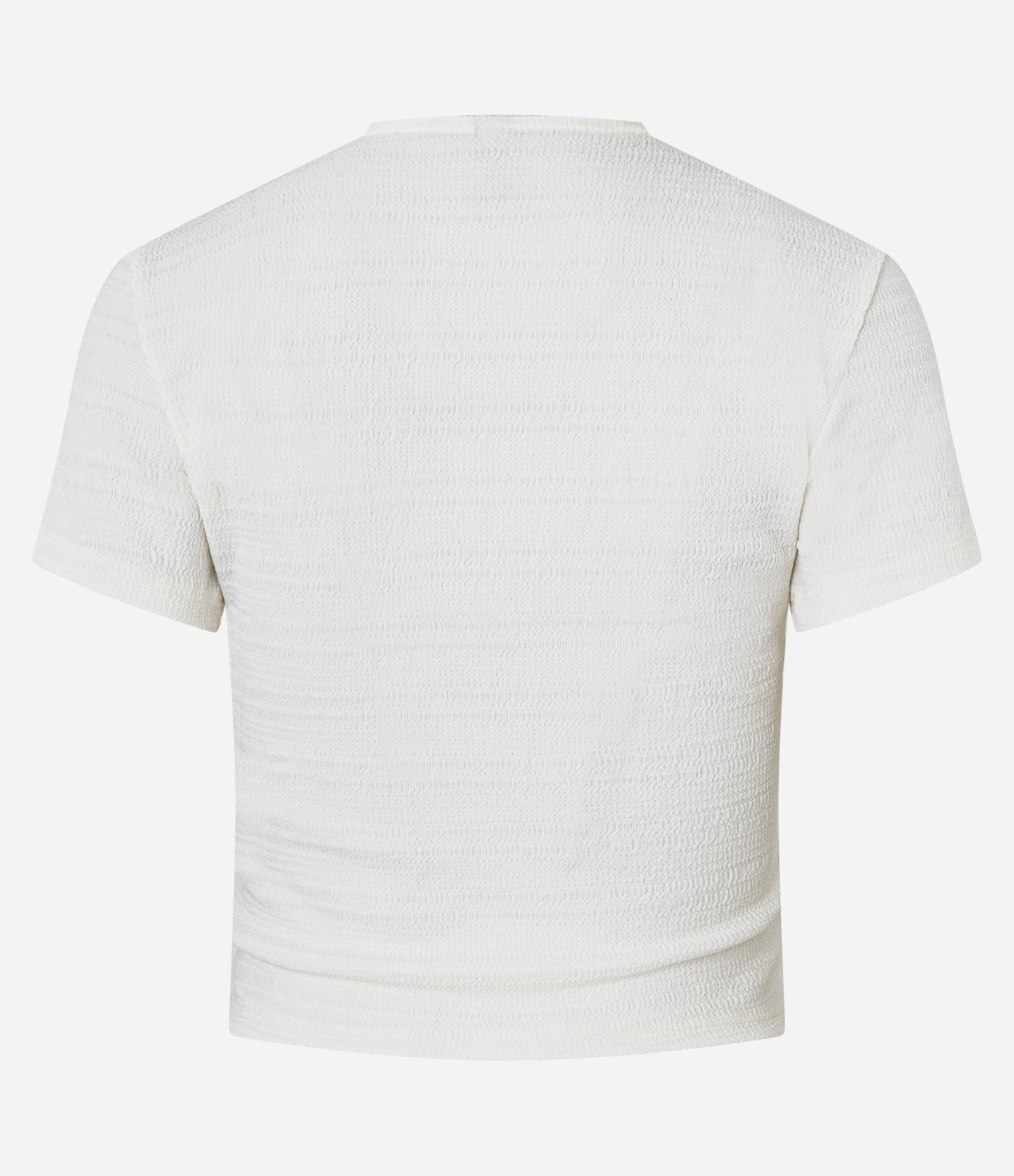Blusa com Decote Franzido com Aviamento e Textura Branco 6
