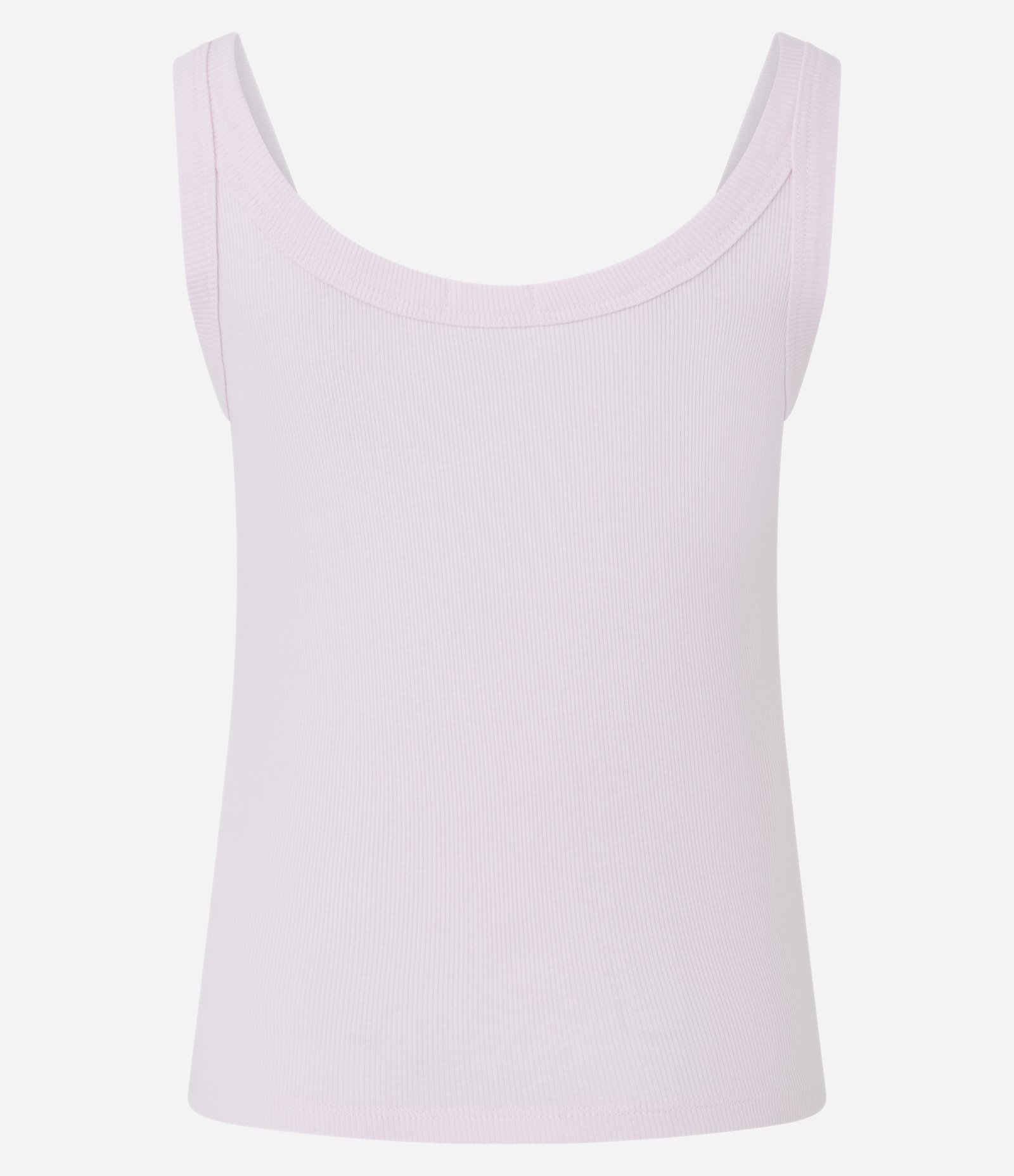Blusa Regata em Ribana com Decote U Rosa Pastel 3