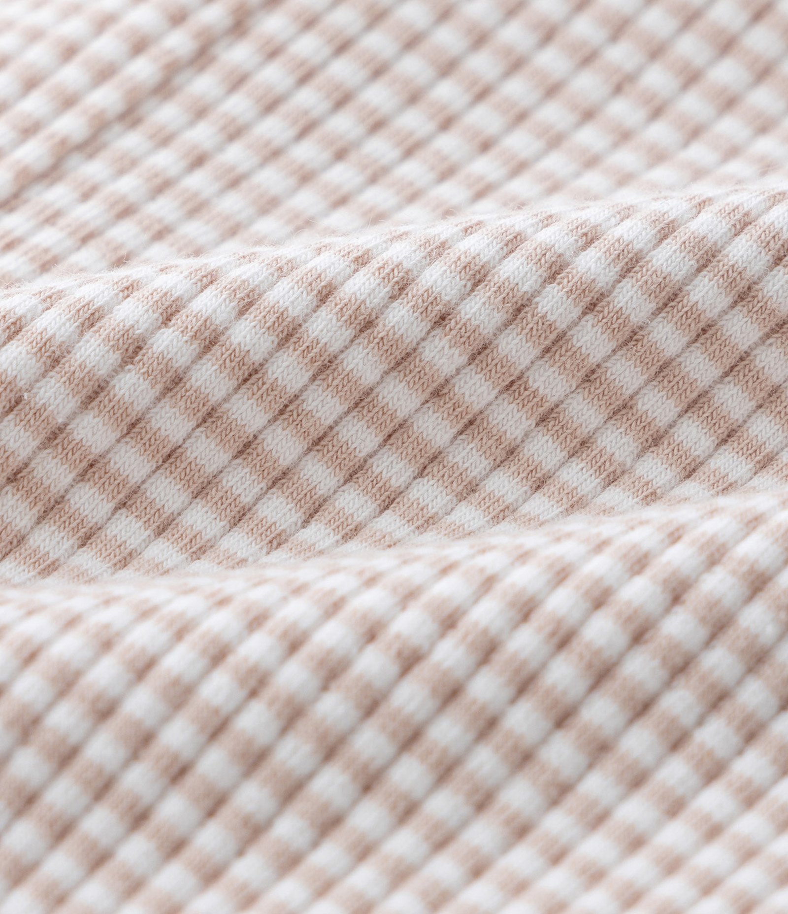 Calça Infantil em Ribana Canelada com Estampa Listrada – Tam RN a 18 Meses Branco/Bege 4