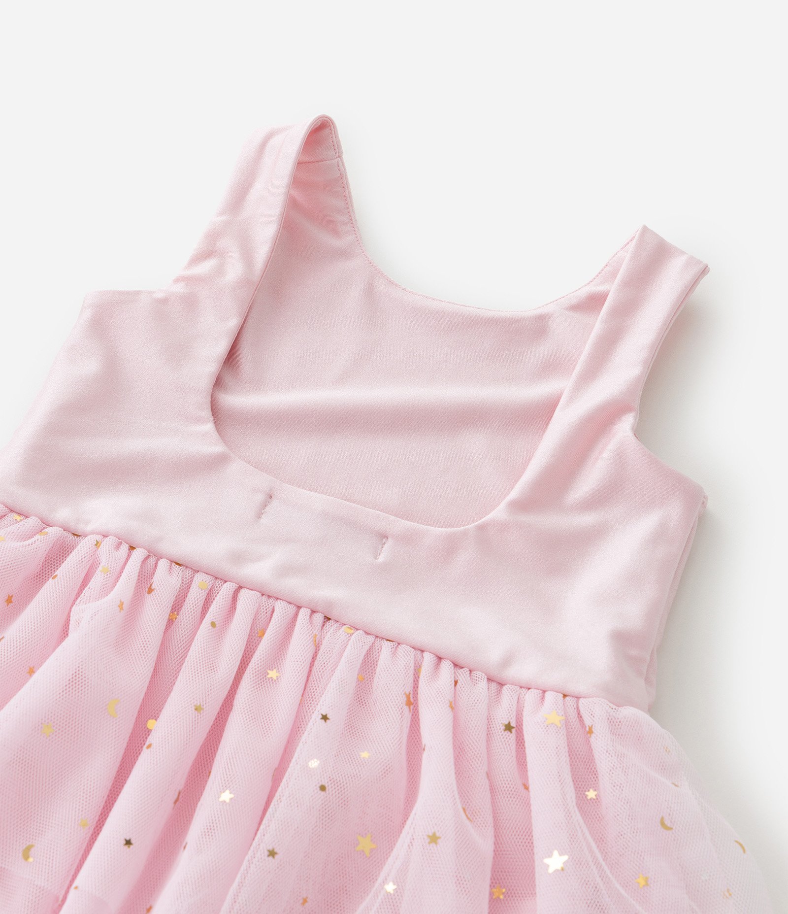 Vestido Infantil Sem Manga com Saia de Tule Bailarina – Tam 1 a 5/6 Anos Rosa 4