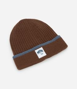 Gorro Infantil em Efeito Tricô Patchwork com Capivara – Tam