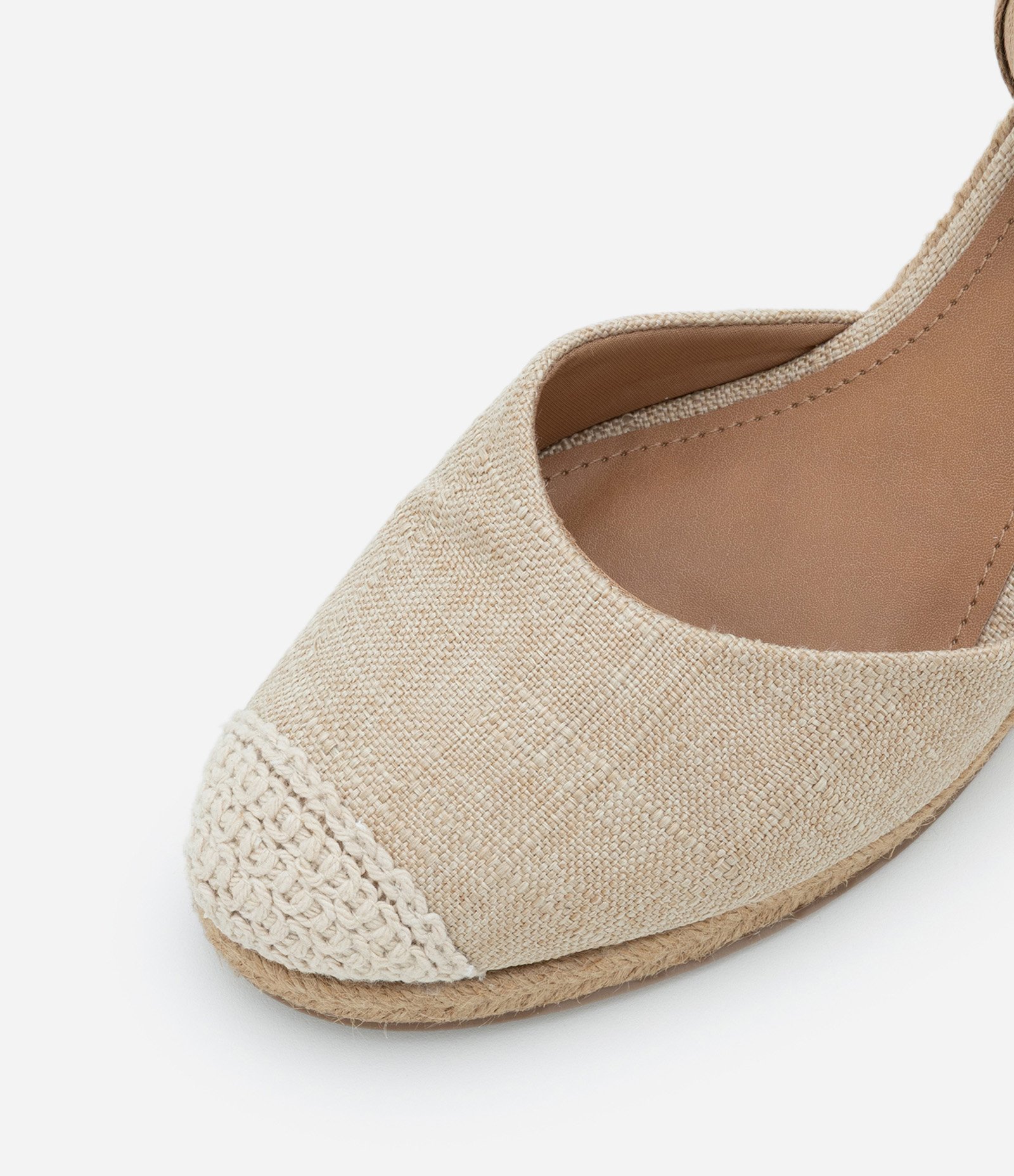 Sapato Espadrille com Amarração Ondulada Bege 3