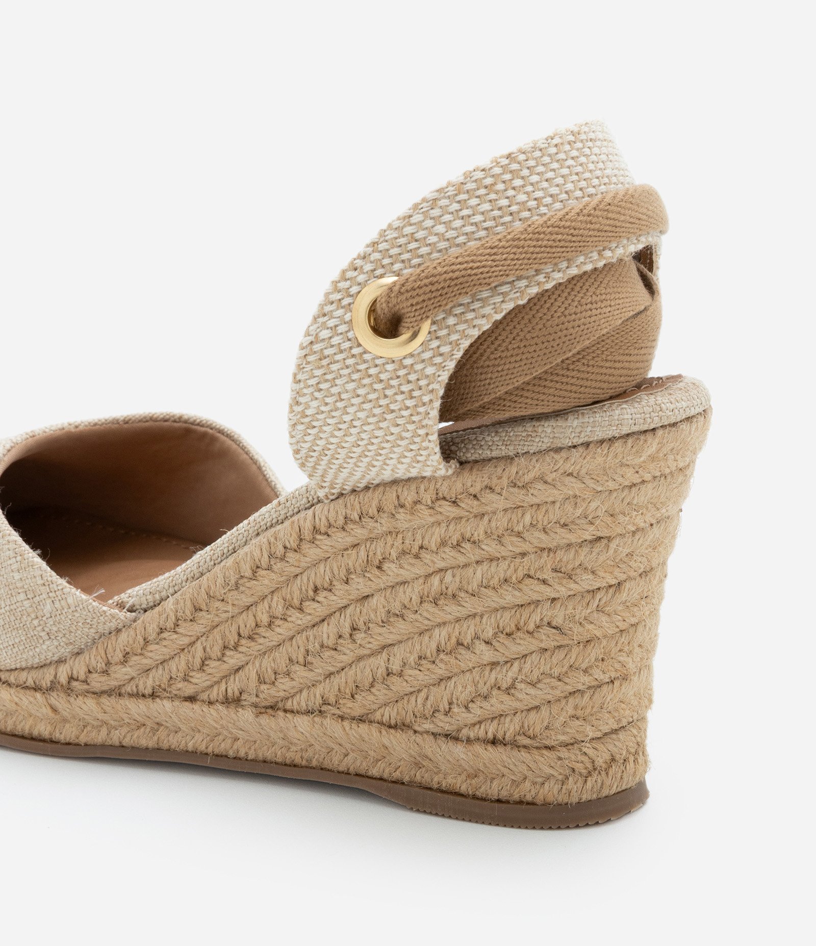 Sapato Espadrille com Amarração Ondulada Bege 4