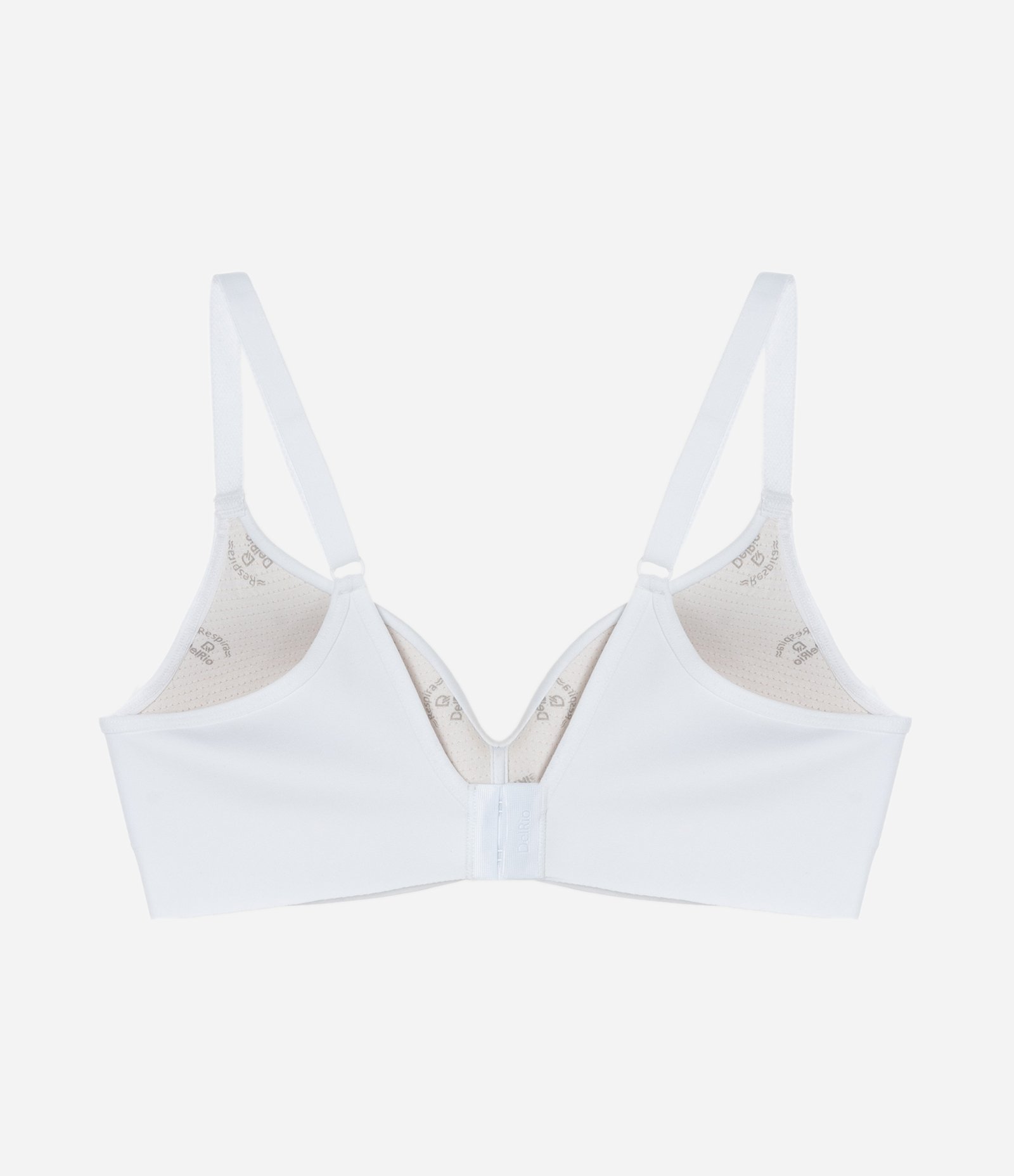 Sutiã Bojo Triangular em Microfibra Corte a Fio DelRio Branco 6