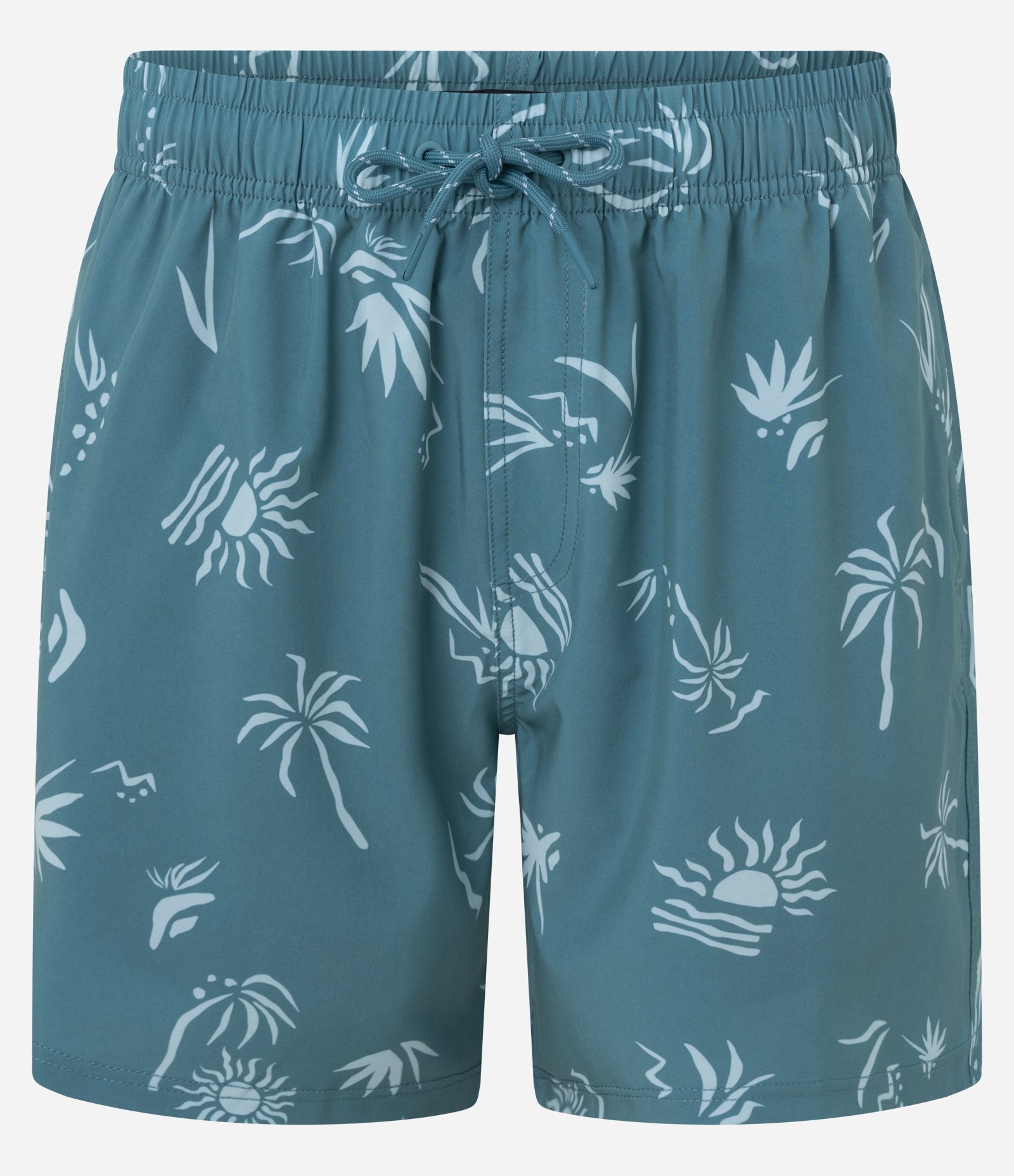Bermuda de Banho em Microfibra com Estampa Coqueiros Verde 4