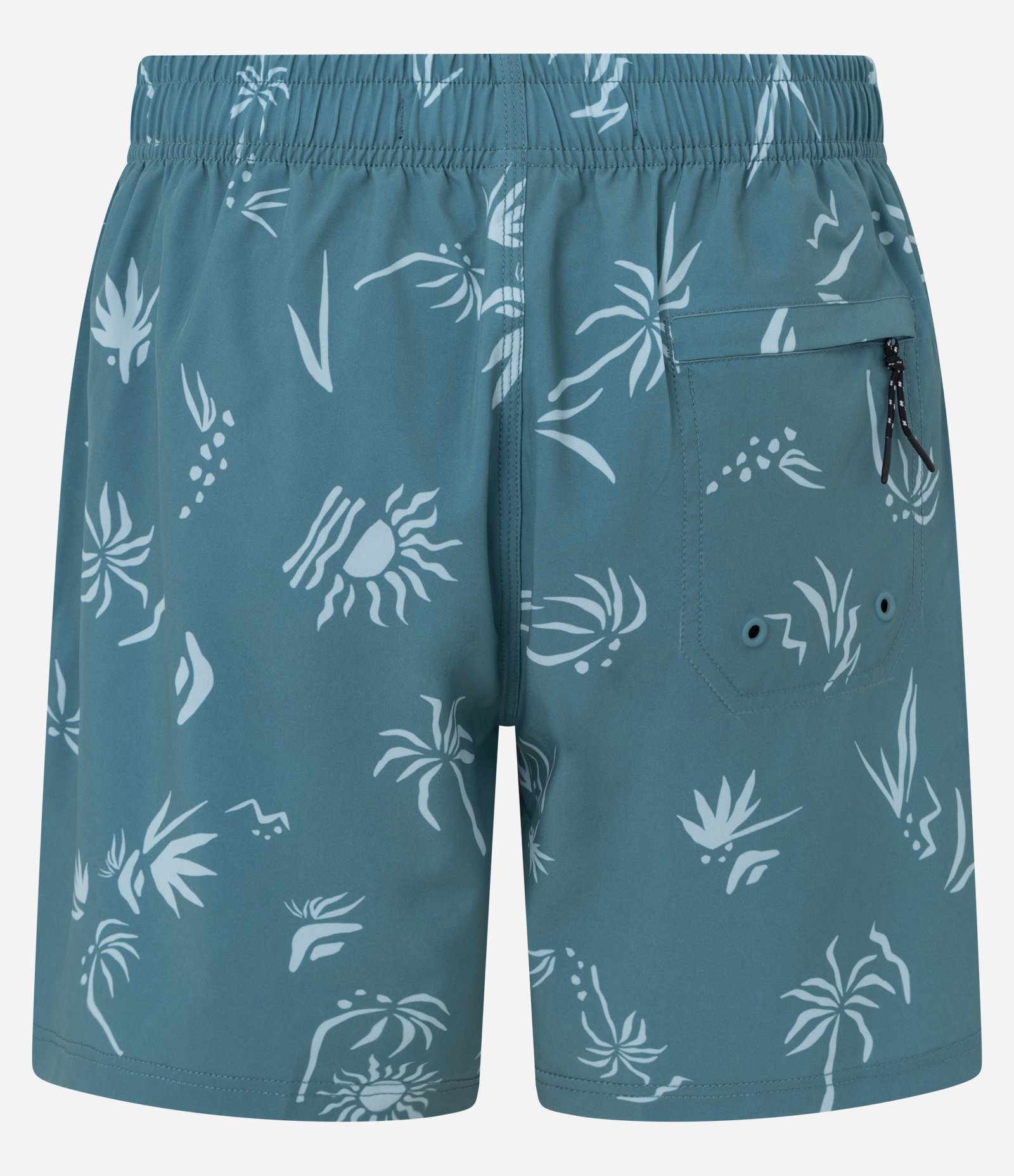 Bermuda de Banho em Microfibra com Estampa Coqueiros Verde 5