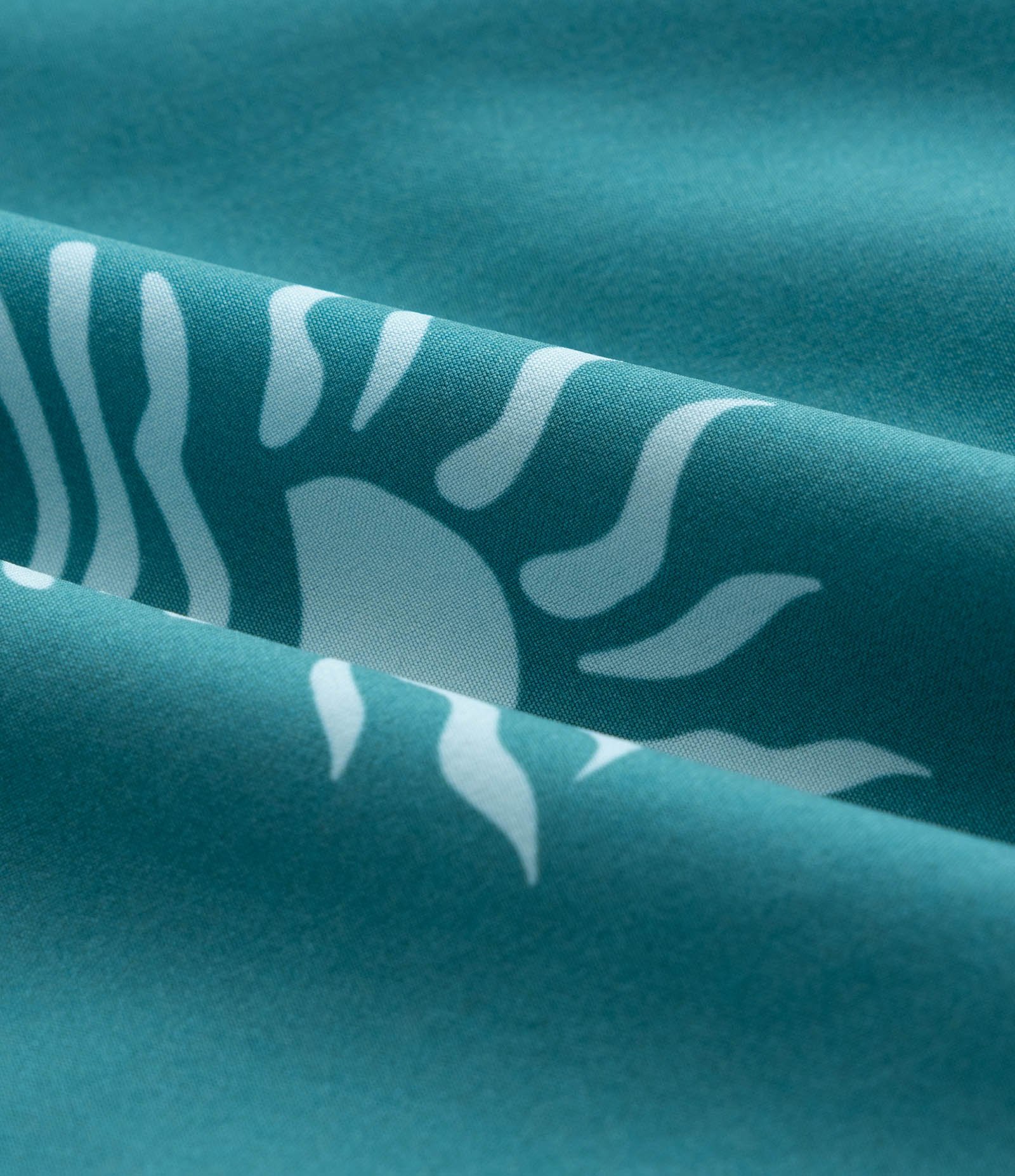 Bermuda de Banho em Microfibra com Estampa Coqueiros Verde 7