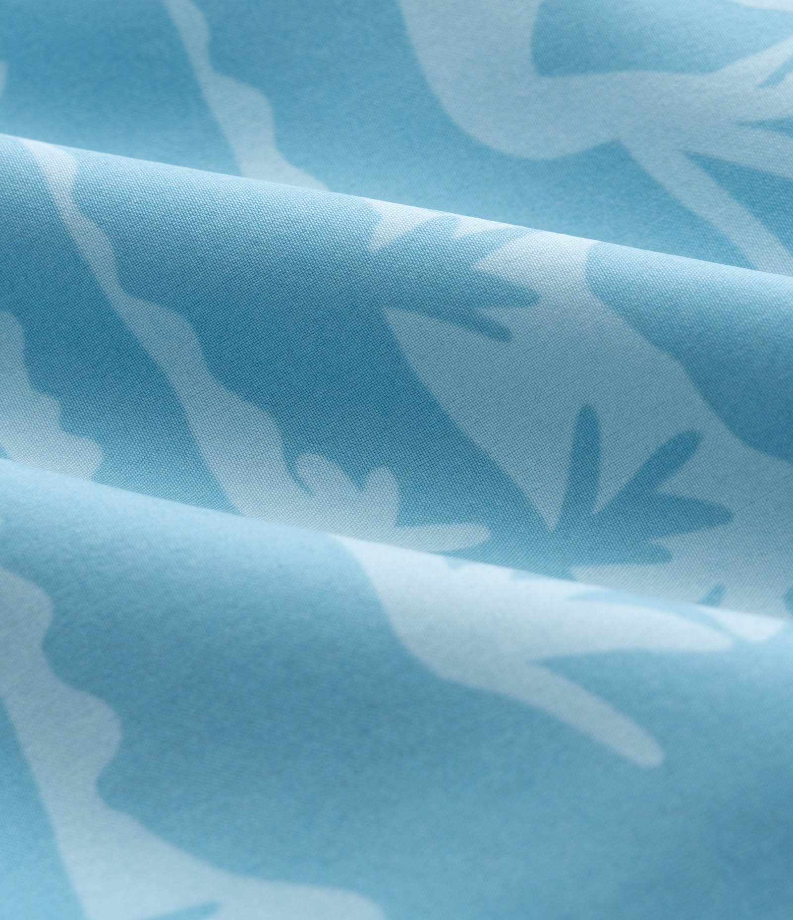 Bermuda de Banho em Microfibra com Estampa de Coqueiros Azul 7