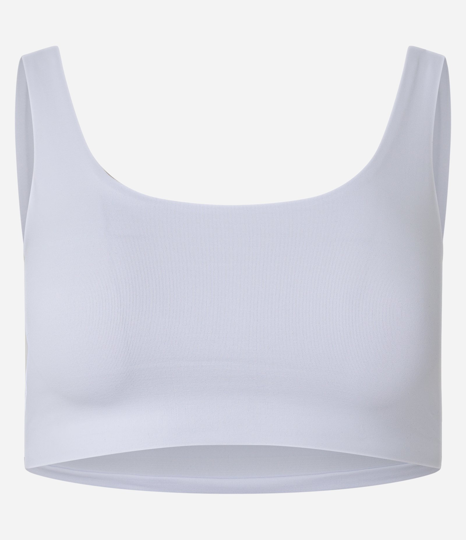 Top Esportivo em Poliamida com Decote Redondo e sem Bojo Branco 4