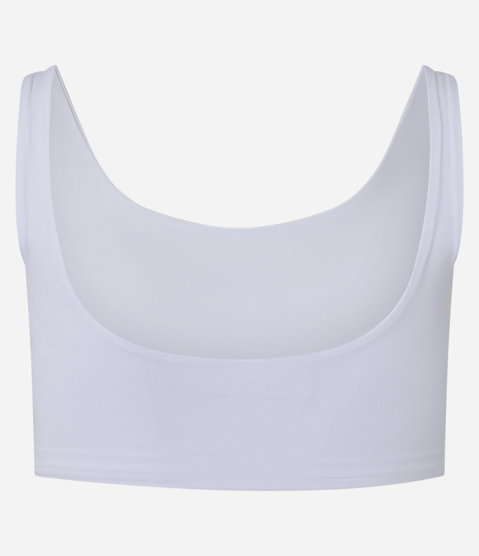 Top Esportivo em Poliamida com Decote Redondo e sem Bojo Branco 5