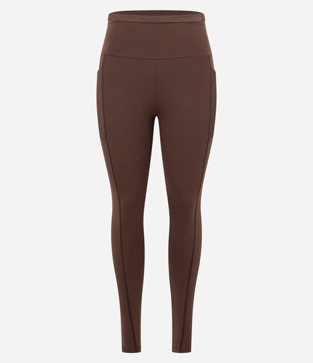 Calça Legging Esportiva em Poliamida com Cós Texturizado