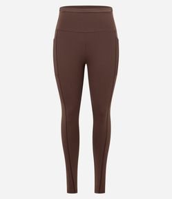 Calça Legging Esportiva em Poliamida com Cós Texturizado