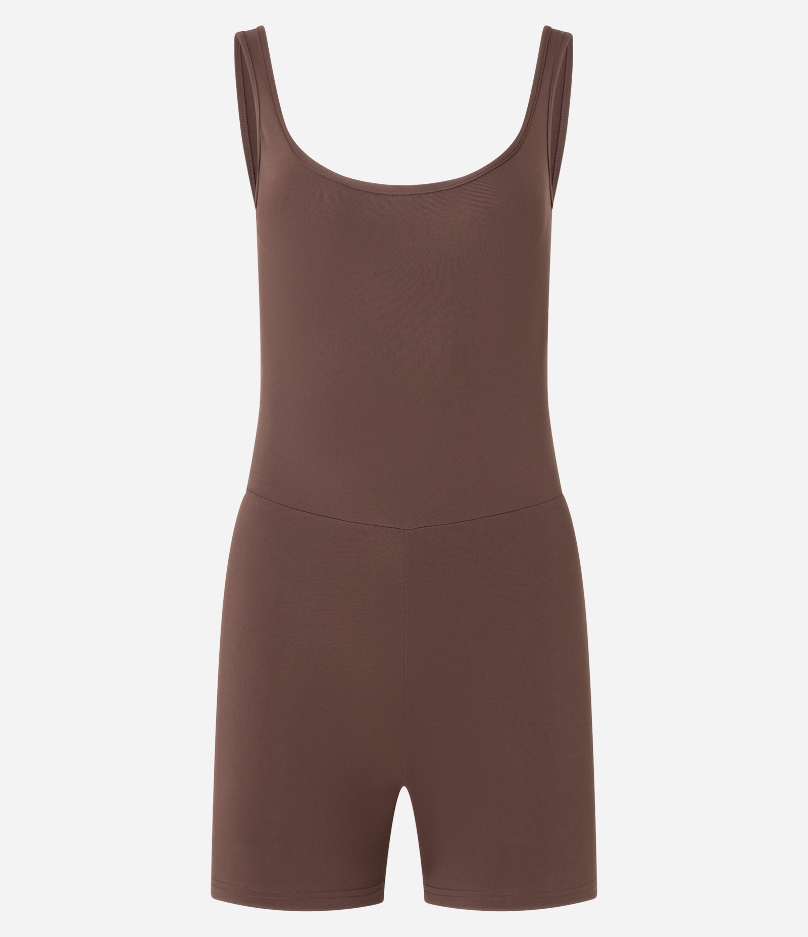 Macaquinho Esportivo em Poliamida com Alça Larga Marrom 4