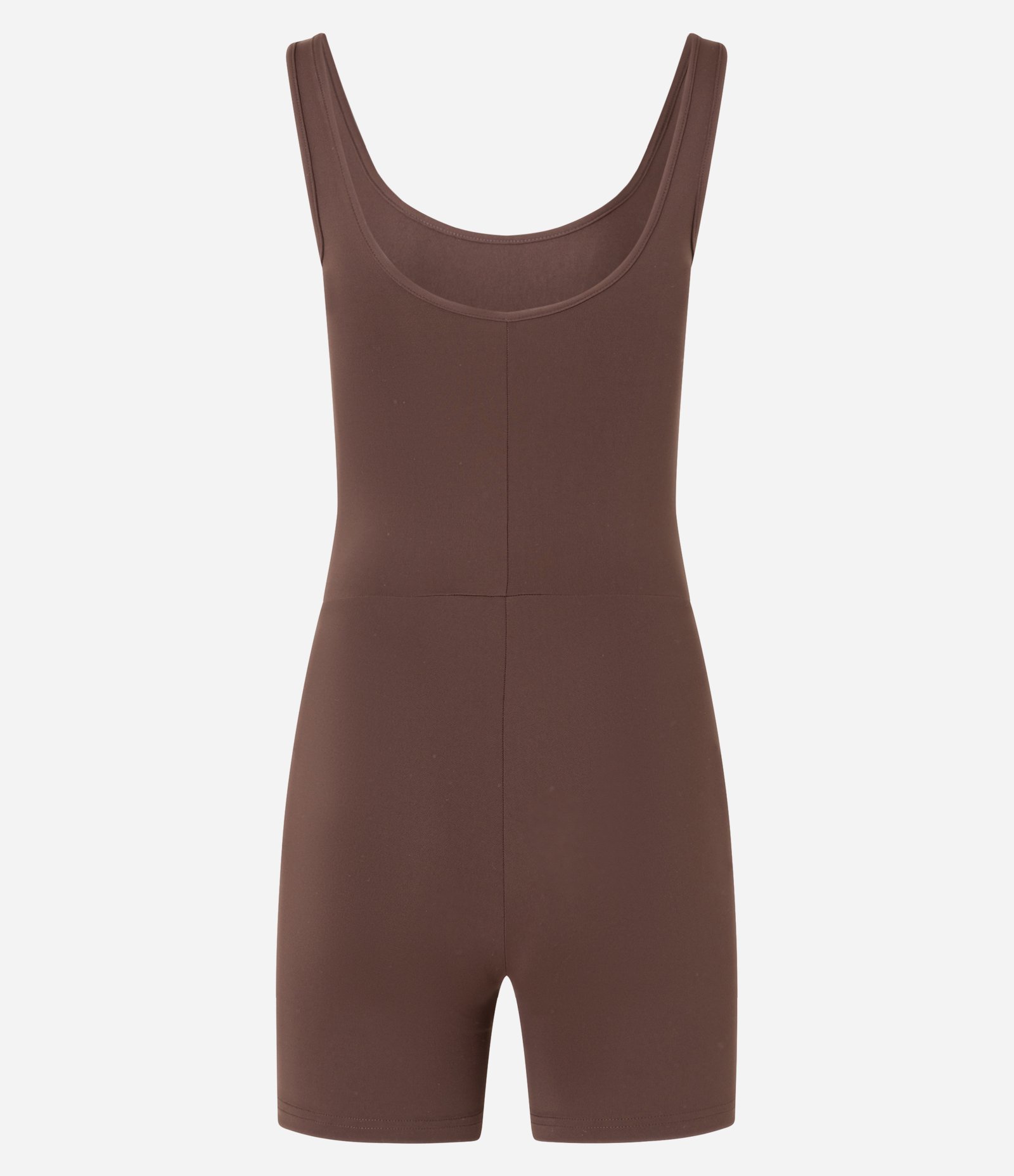 Macaquinho Esportivo em Poliamida com Alça Larga Marrom 5