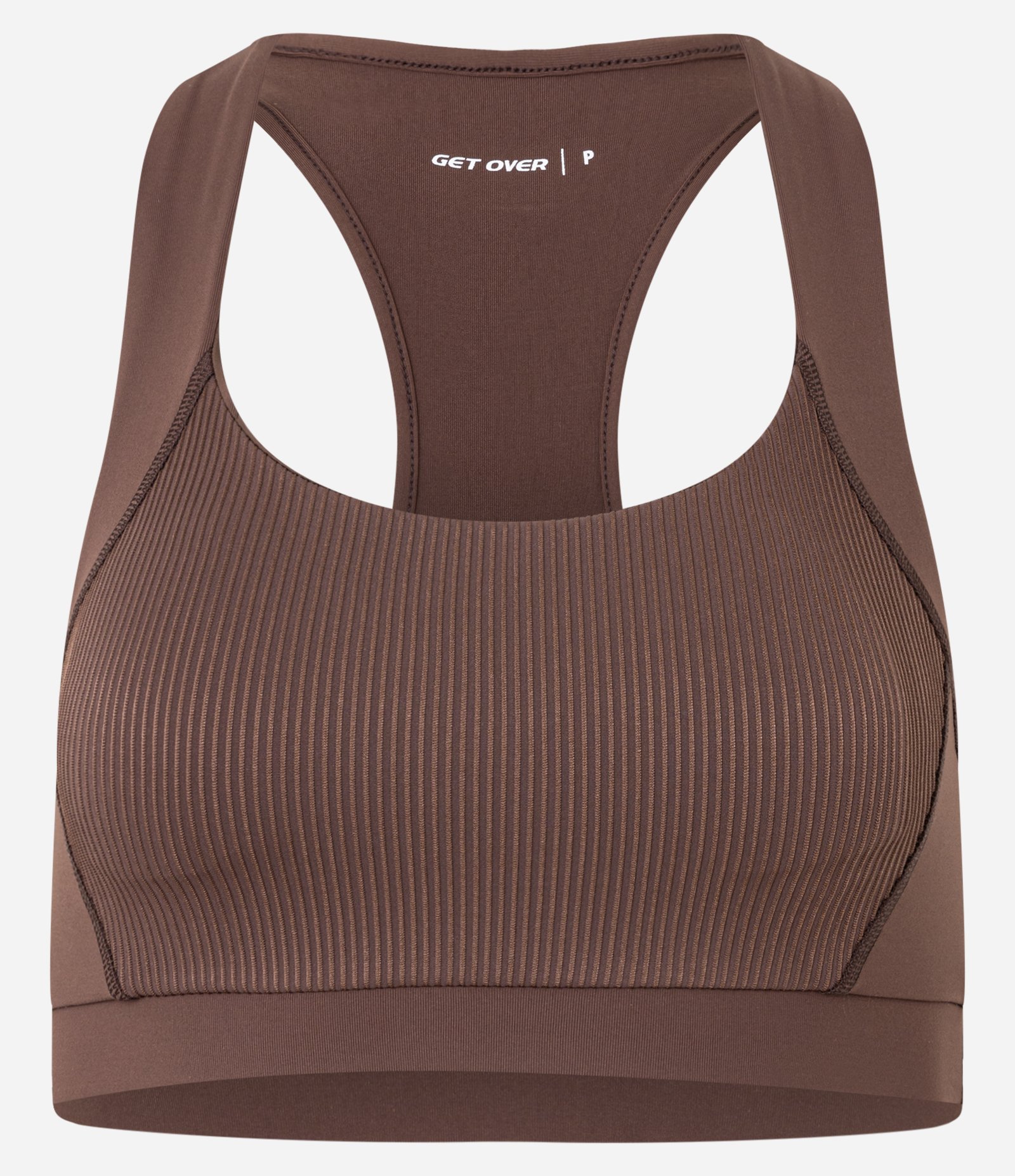 Top Nadador Esportivo com Bojo Canelado Marrom 5