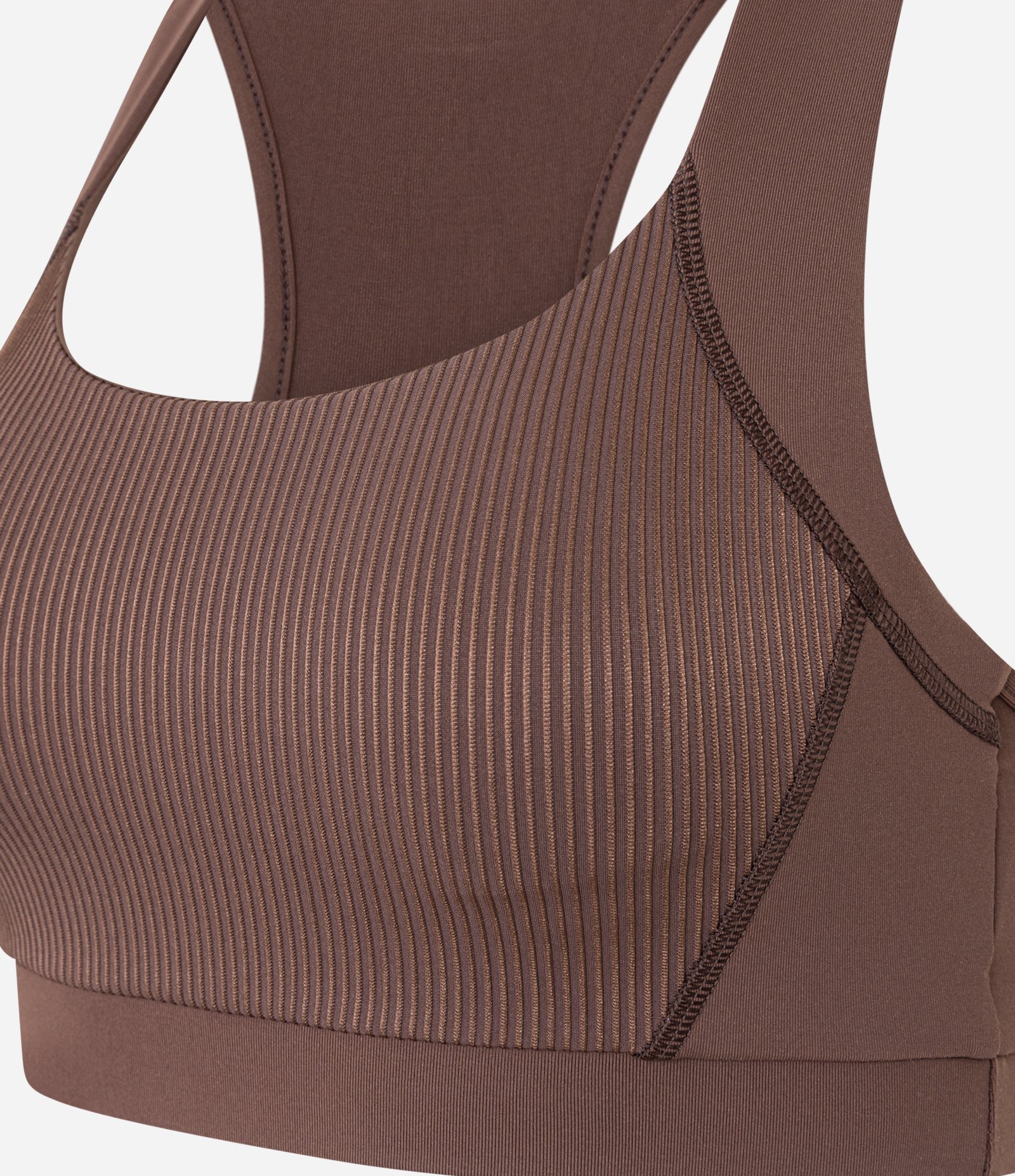 Top Nadador Esportivo com Bojo Canelado Marrom 6
