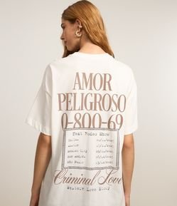 Camiseta Oversized em Algodão com Estampa Criminal Love Cavalos