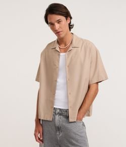 Camisa Boxy em Algodão Texturizado