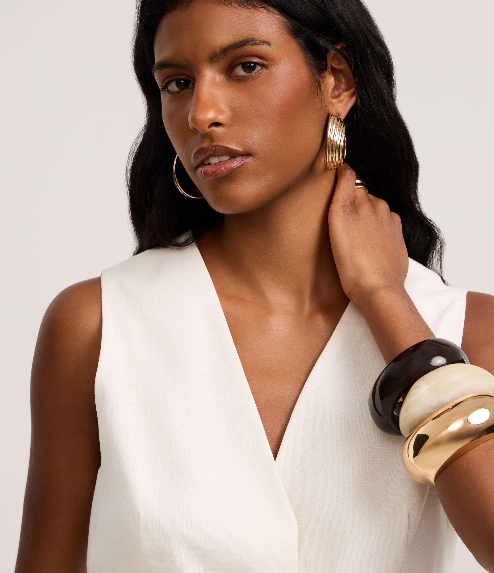 Colete em Viscolinho com Amarração na Cintura Branco 3