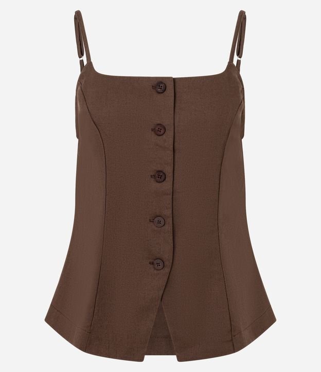 Colete em Viscolinho com Alças Finas