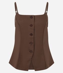 Colete em Viscolinho com Alças Finas