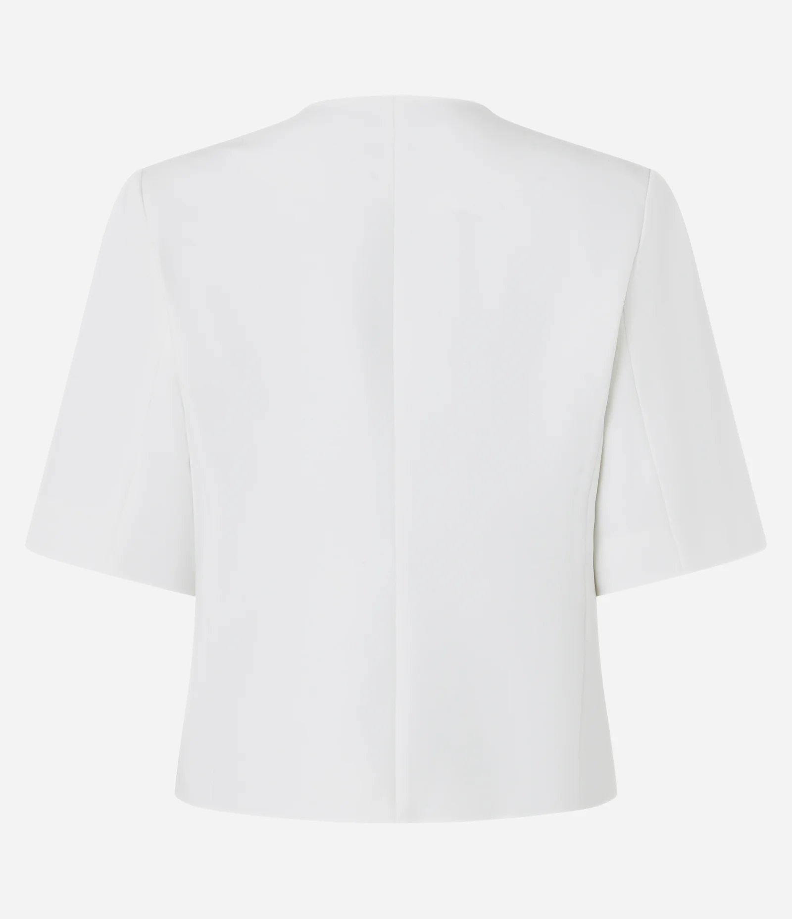 Blazer Alfaiatado com Decote Profundo e Lapelas Off White 6