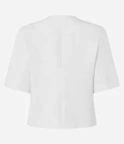 Blazer Alfaiatado com Decote Profundo e Lapelas