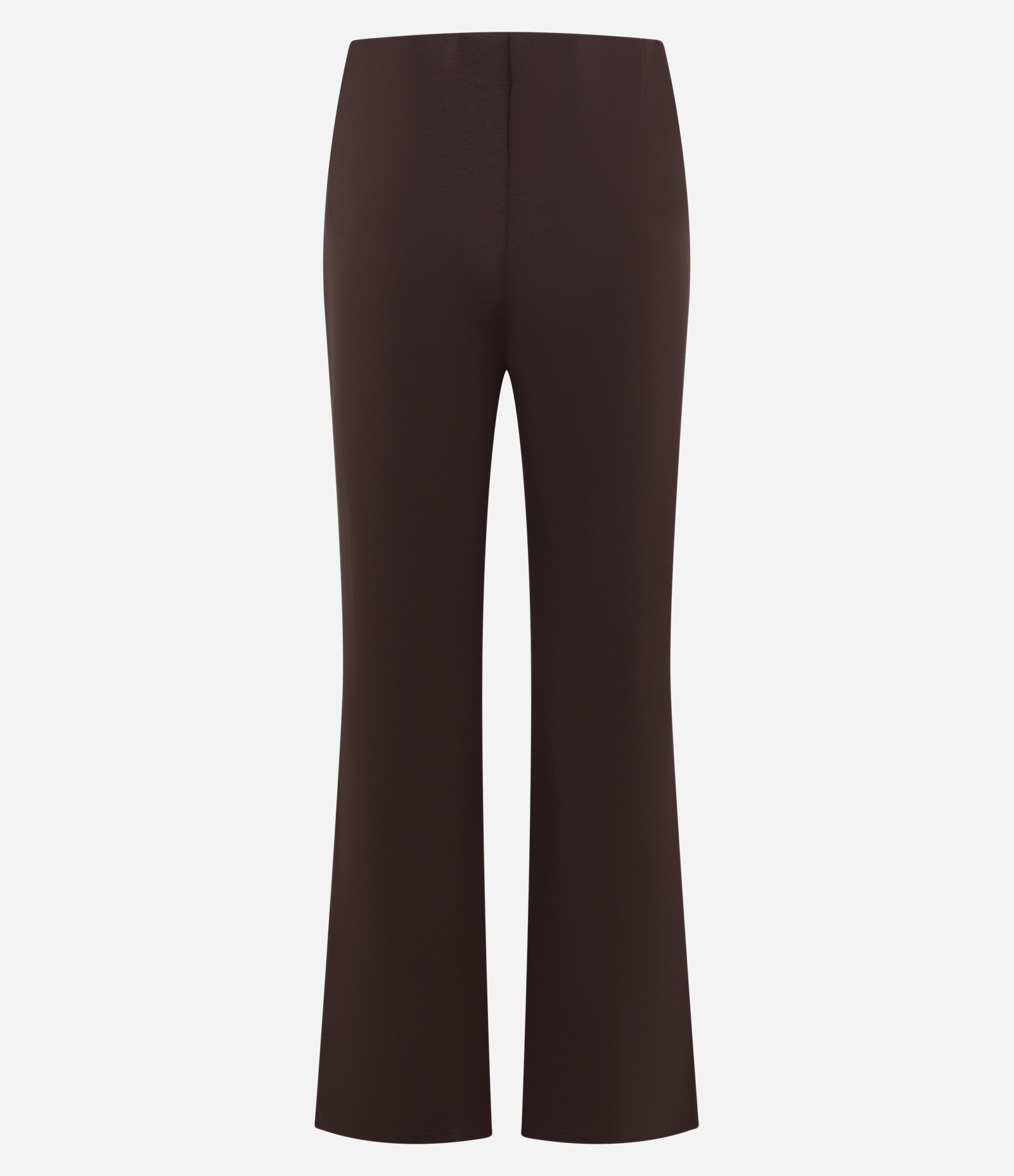 Calça Flare em Ponto Roma com Cós Embutido Marrom 5