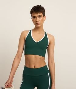 Top Nadador Esportivo em Microfibra com Viés Contrastante