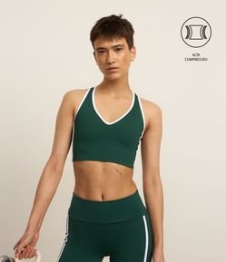 Top Nadador Esportivo em Microfibra com Viés Contrastante