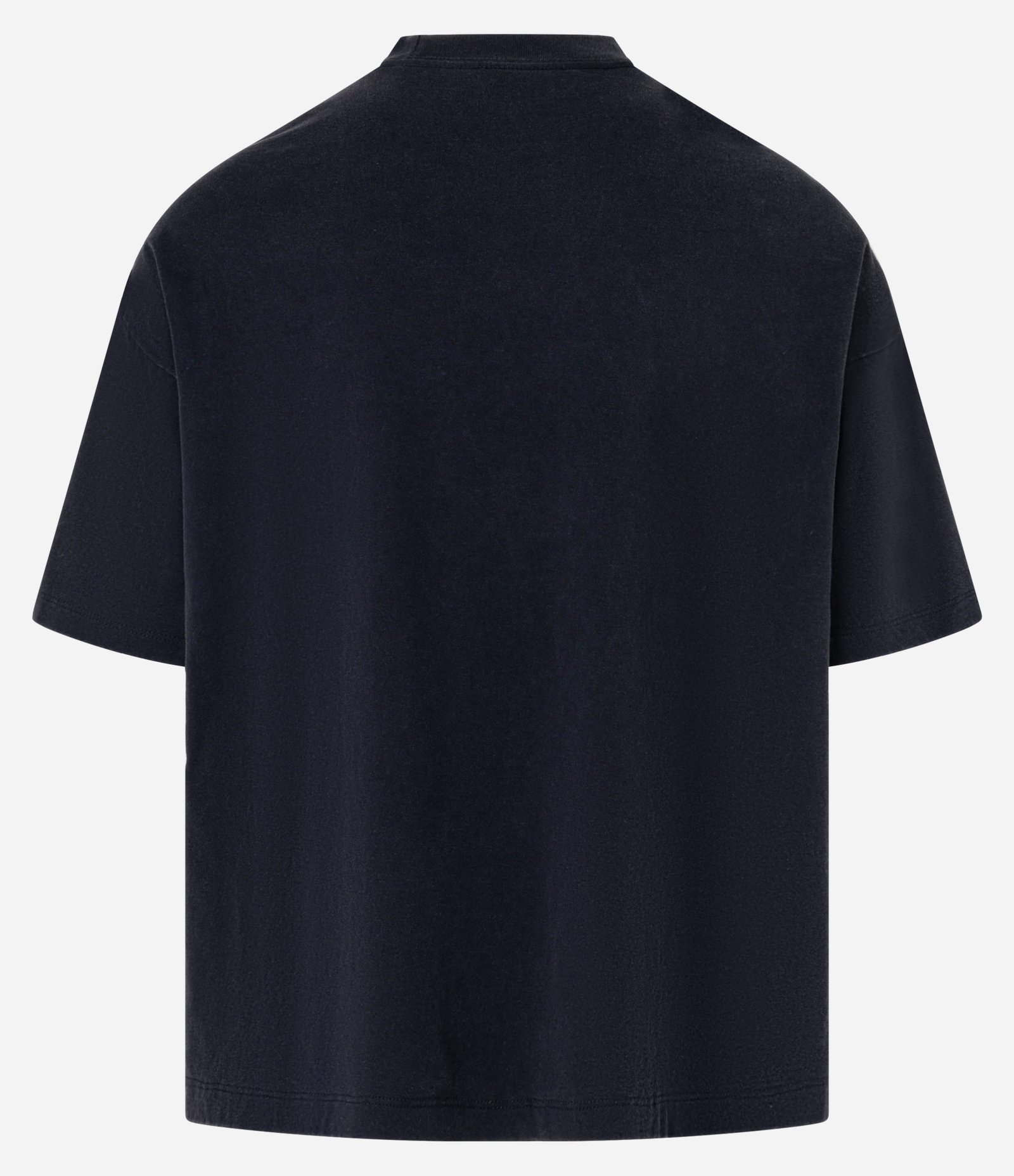 Camiseta Oversized em Algodão com Estampa Lettering Wild Sea Marmorizada Preto 5