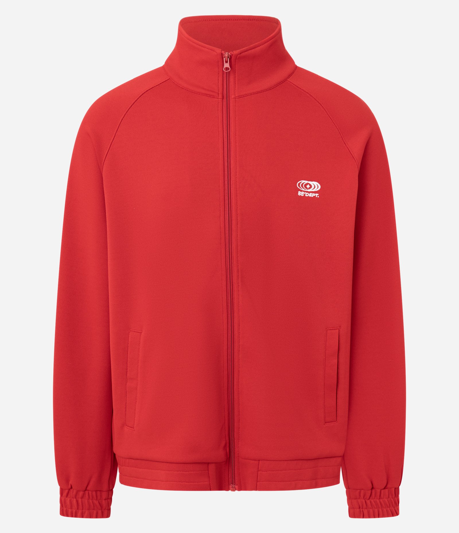 Casaco em Helanca com Bordado Localizado e Listras Contrastantes Vermelho 5