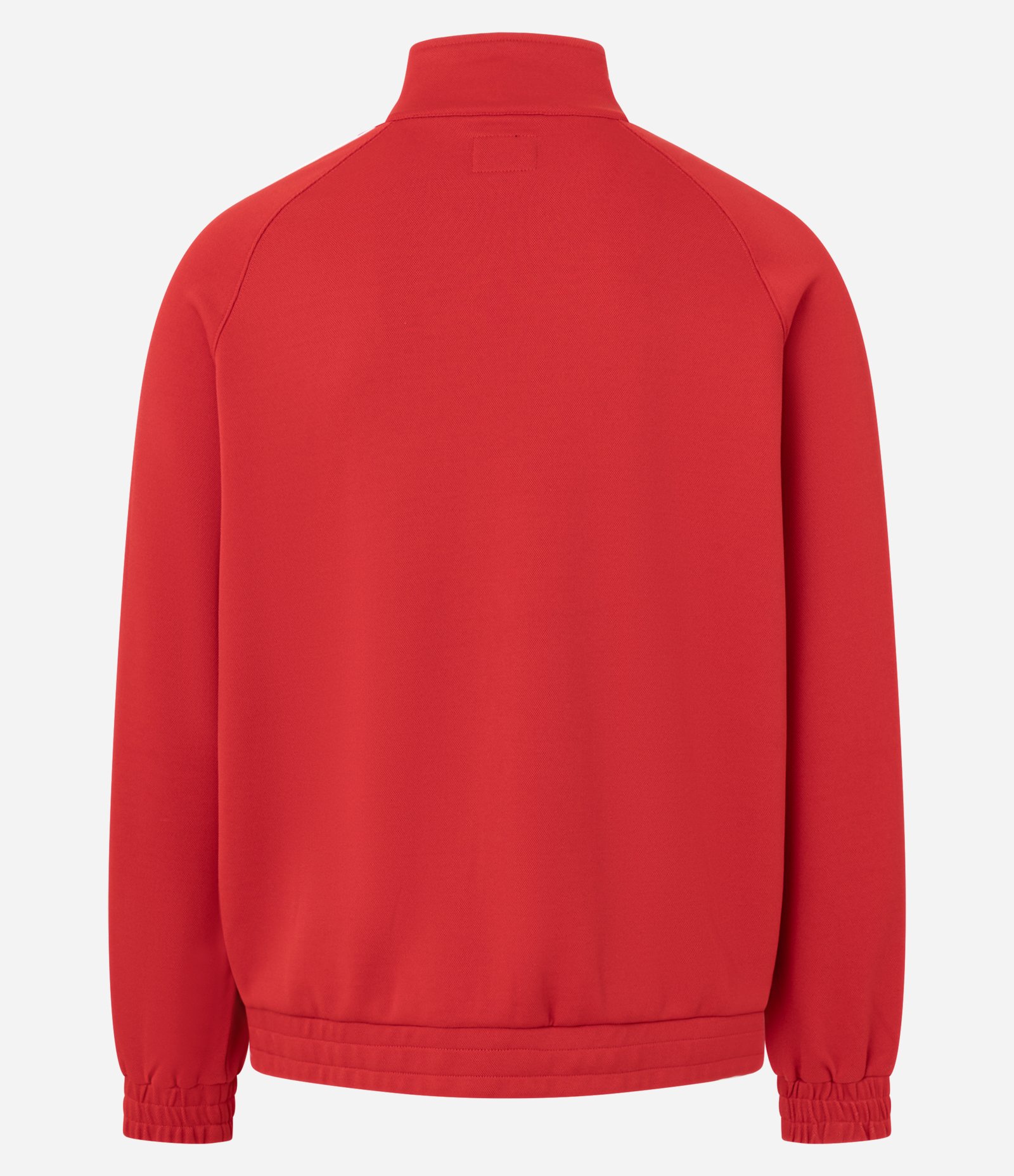 Casaco em Helanca com Bordado Localizado e Listras Contrastantes Vermelho 11