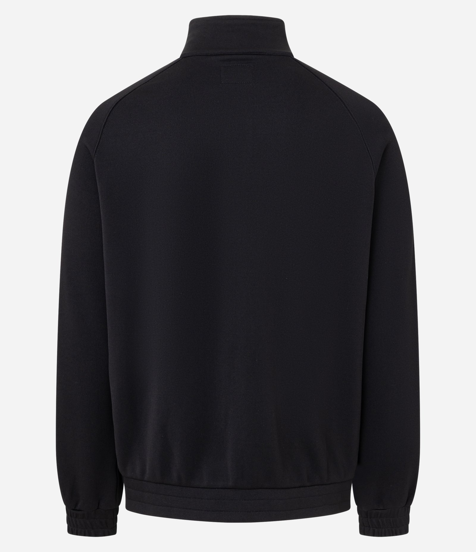 Casaco em Helanca com Bordado Localizado e Listras Contrastantes Preto 9