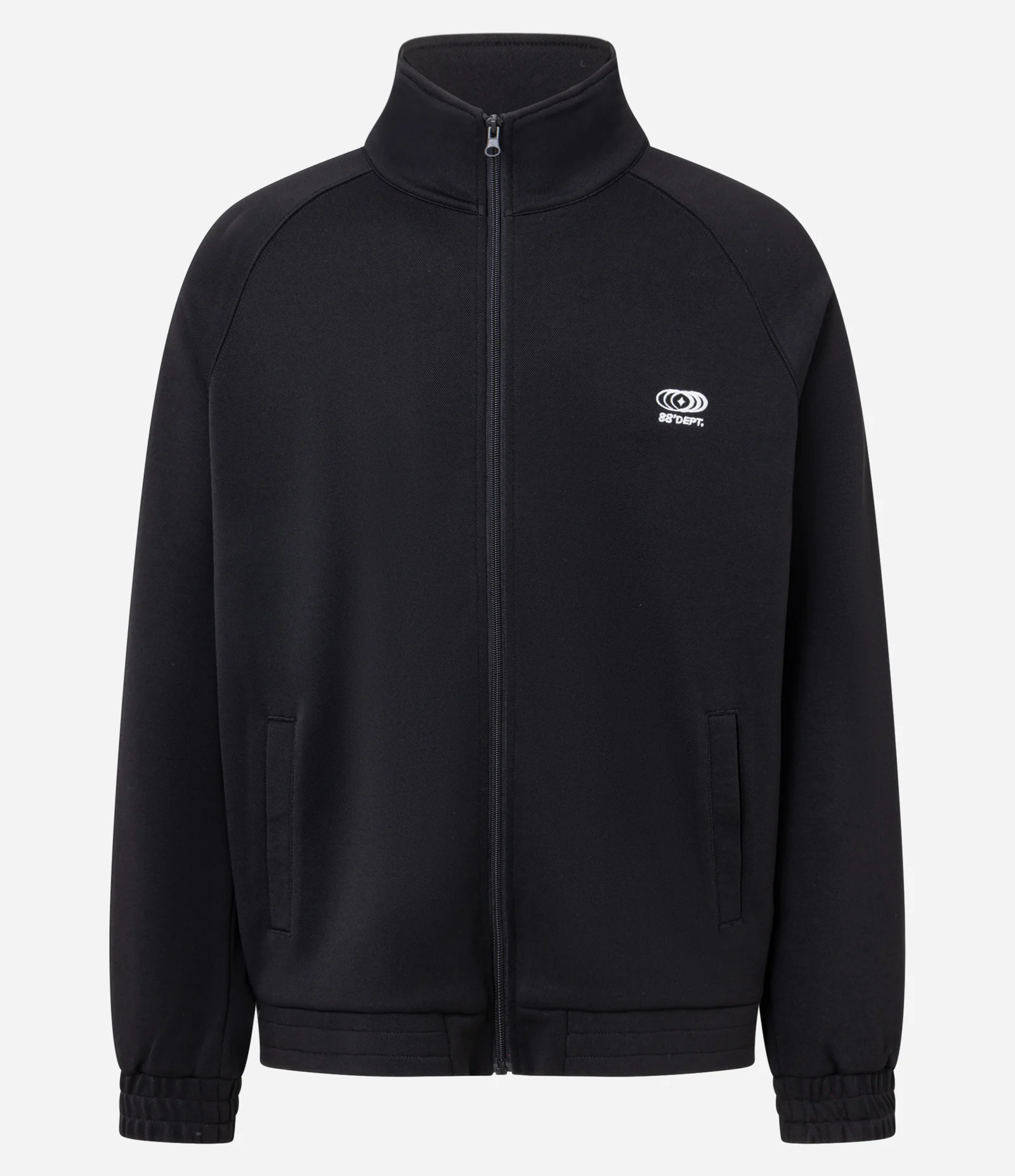 Casaco em Helanca com Bordado Localizado e Listras Contrastantes Preto 6