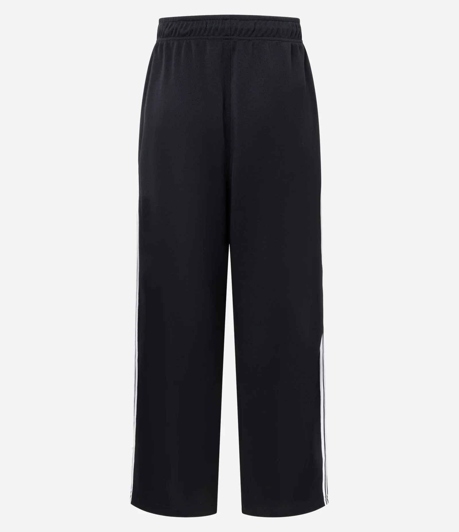 Calça Esportiva em Helanca com Listras Laterais e Estampa Localizada Preto 2