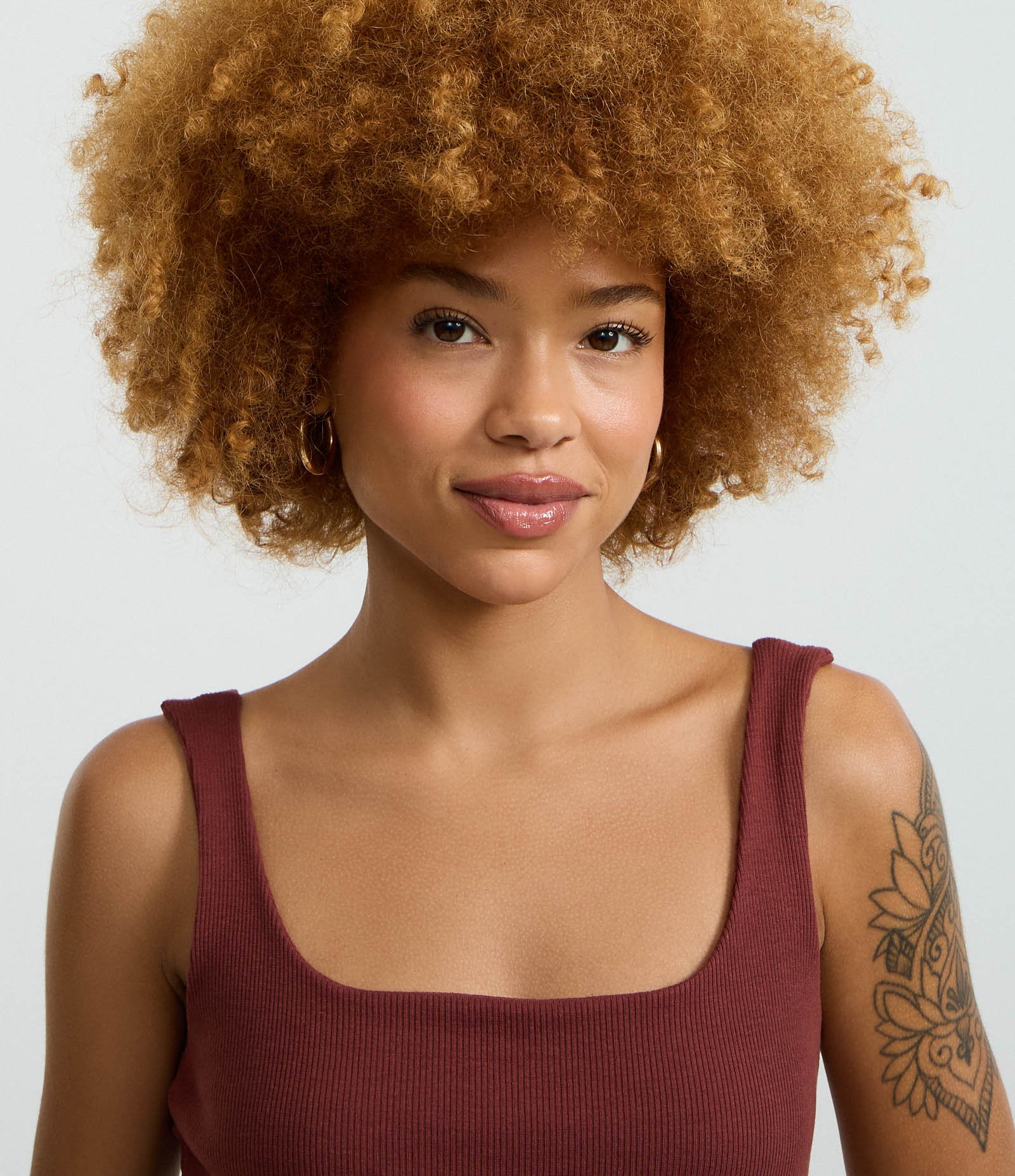 Vestido Midi em Ribana com Decote Quadrado Marrom 2