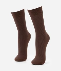 Meia Cano Médio em Viscose Texturizada