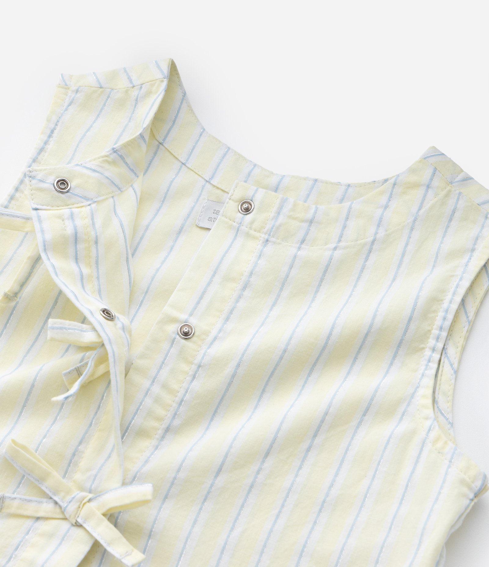 Camisa Infantil Listrada com Laços Frontais – Tam 1 a 5/6 Anos Amarelo Claro 5