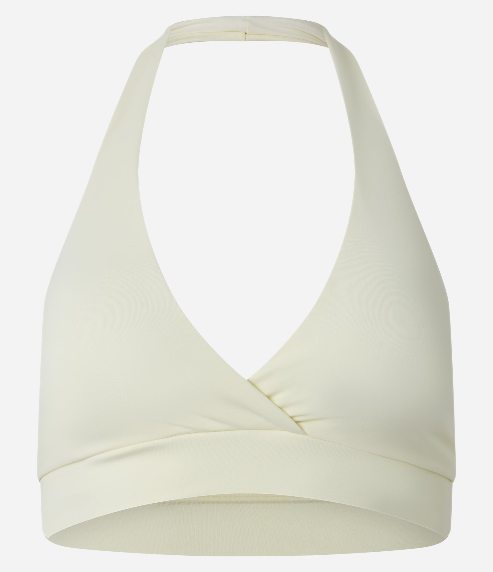 Top Frente Único Esportivo em Microfibra Amarelo Manteiga 4