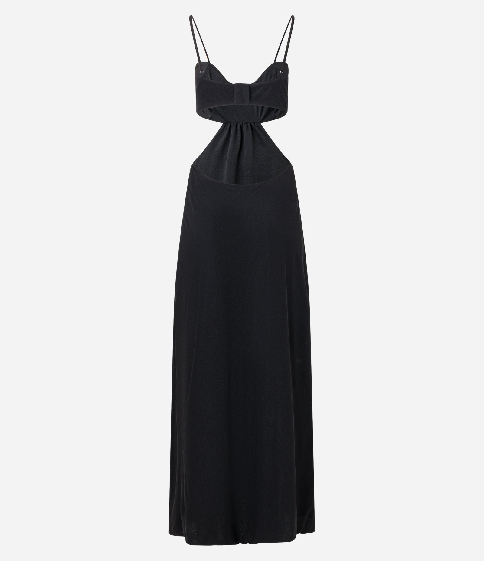 Vestido Ajustado New Midi em Tule com Vazado Preto 7